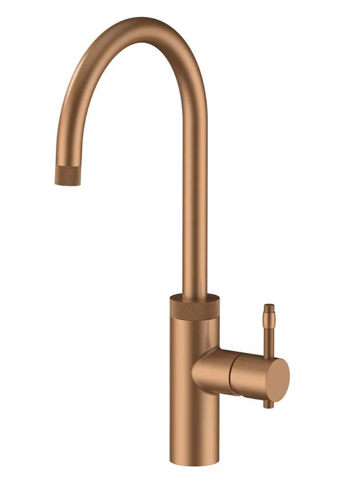 knurled rose gold tap